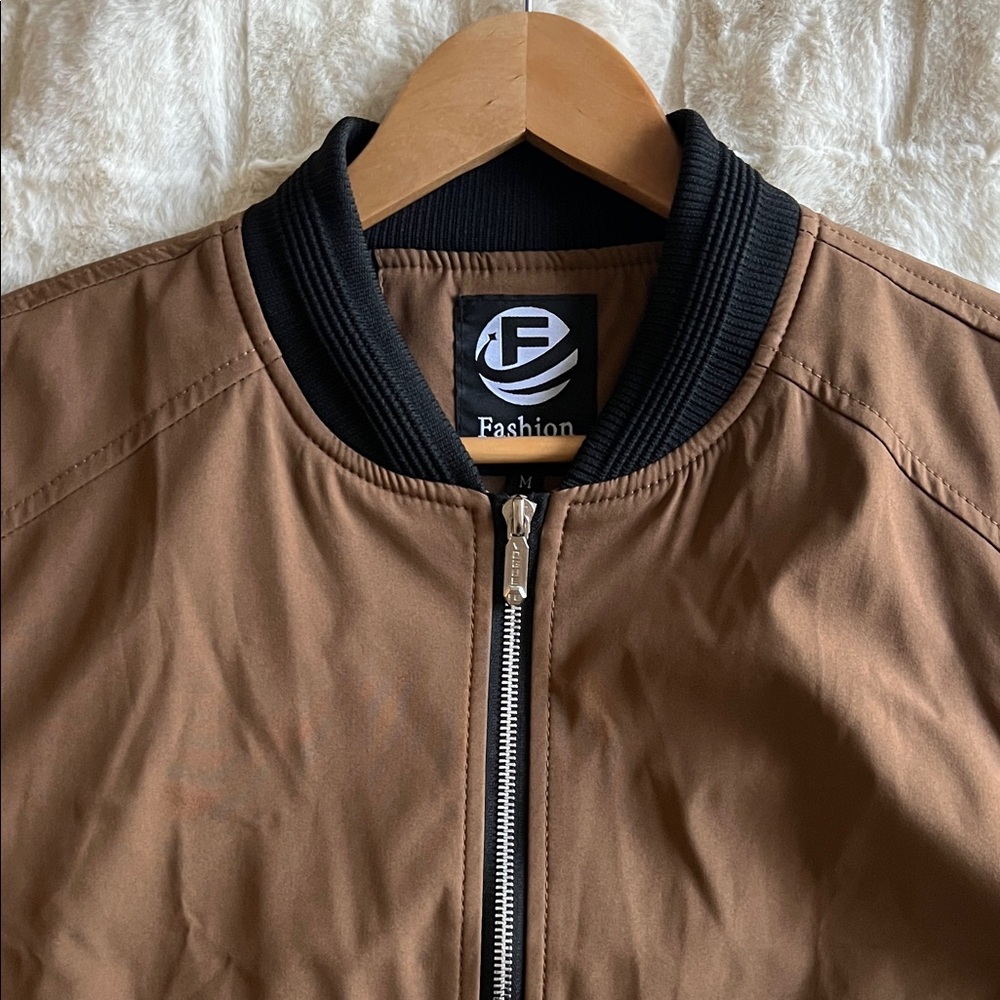 Brown Bomber Jacket - Picture 4 of 12
